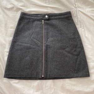 Madewell Wool Gray Skirt